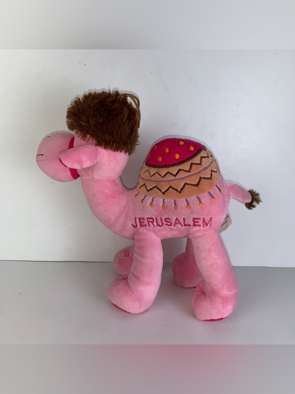 Handmade Jerusalem pink Camel Doll  Holy Land Souvenir plushy